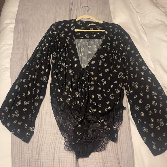 Free People Forties Feels Printed Bodysuit - Picture 2 of 4